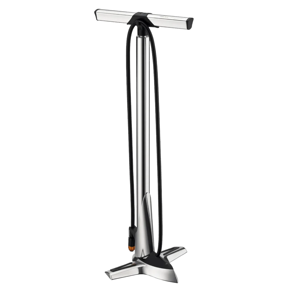 AF-14BT i-Gauge VELOCE A High-polish Aluminum Floor Pump w/ Thumb-Lock Clever Twin Valve & Air-Bleed Function
