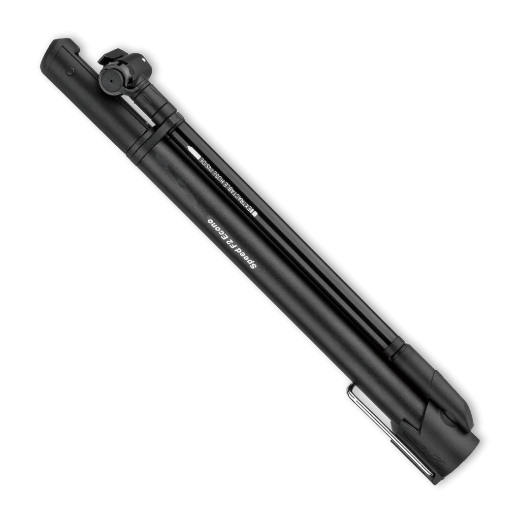 AM-93 SPEED F2 ECONO Aluminum Mini Floor Pump w/ T-handle & Extractable Hose